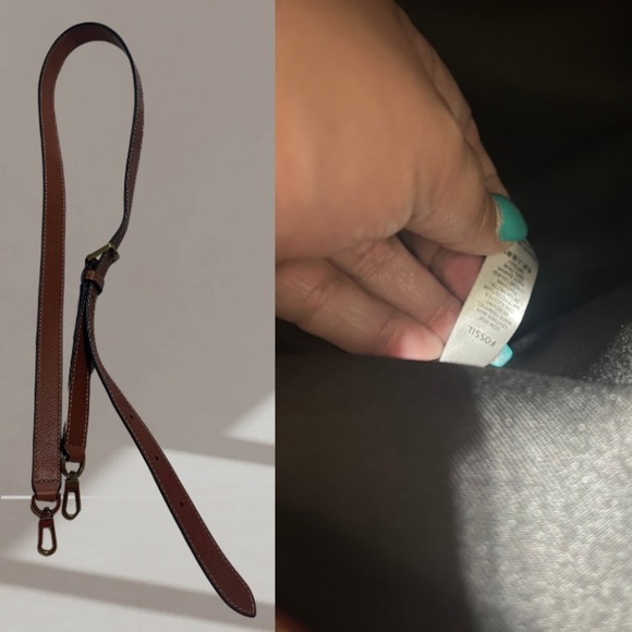 Fossil Carmen Brown Leather Tote Bag - Picture 9 of 12